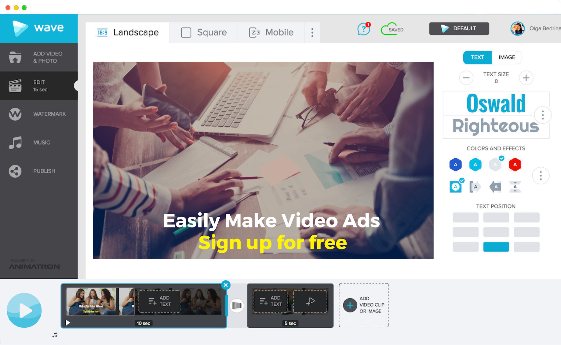 Learn how to make video ads easily with Wave.video, an online video maker