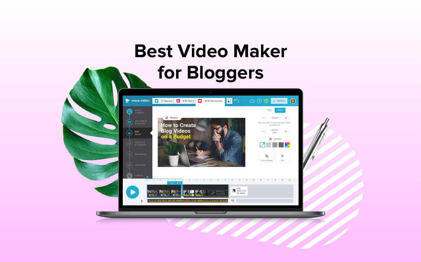 Video Maker For Bloggers | Wave.video