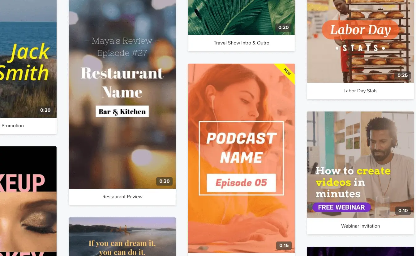 Professionally-looking Instagram Story video templates