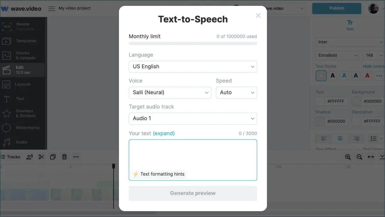 Step 2. Convert text to voice