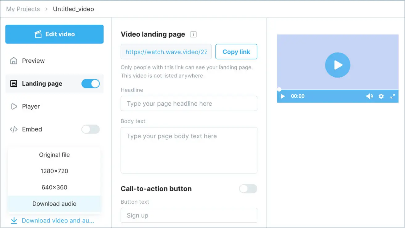 Step 3. Export video or audio