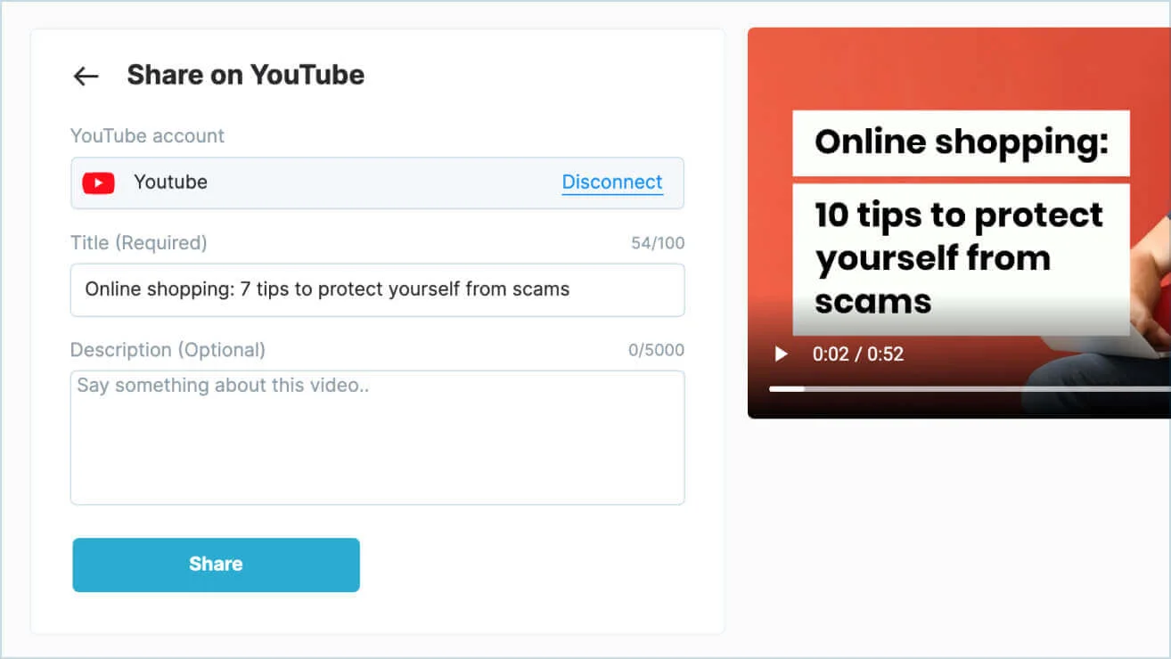 Step 5. Upload your video to YouTube